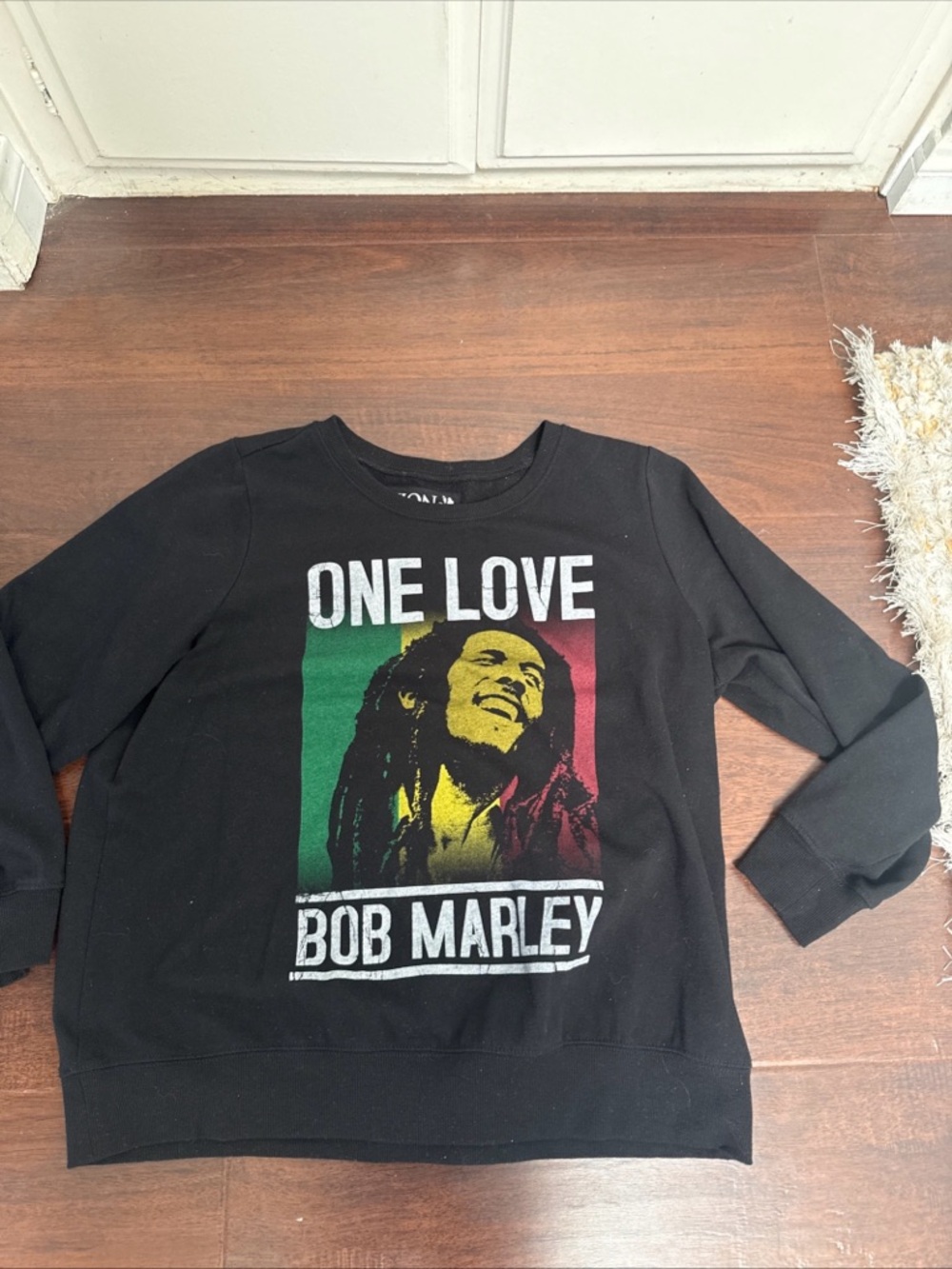 Zion Rootswear Black Bob Marley 'One Love' Graphic Sweatshirt